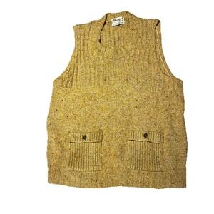 Vintage‎ Munsingwear Tan Sweater Vest  W/pockets Men's M Grandpa Core 90s 80s
